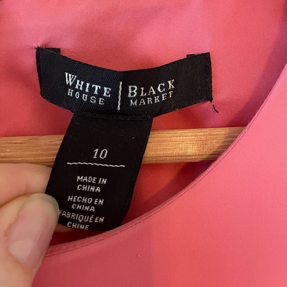 WHBM Scallop Dress-Pink-Size 10 - Picture 7 of 8